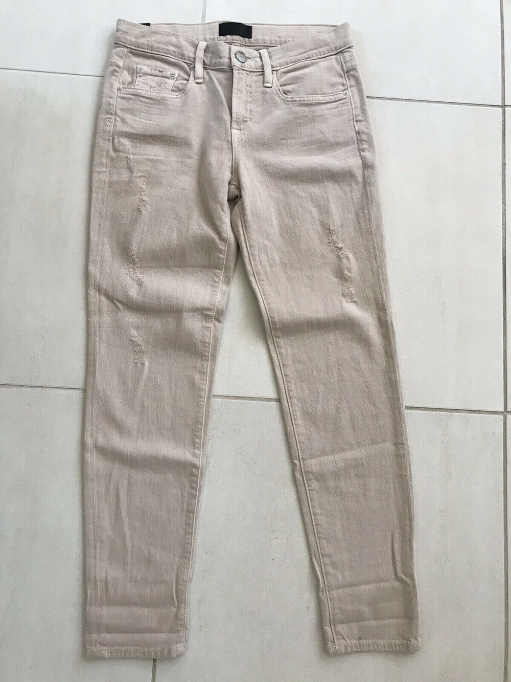 Vince Mason Rolled Relaxed Distressed Denim Jeans
